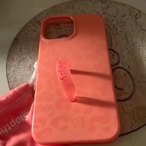 Coral leopard print loopy for iPhone 13 Pro Max !